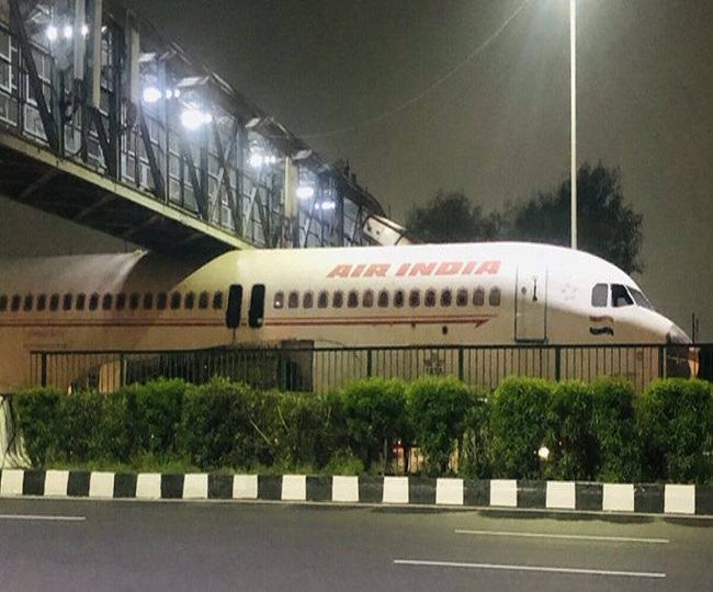 Air India plane gets stuck under bridge on Delhi-Gurugram highway | Watch viral video here